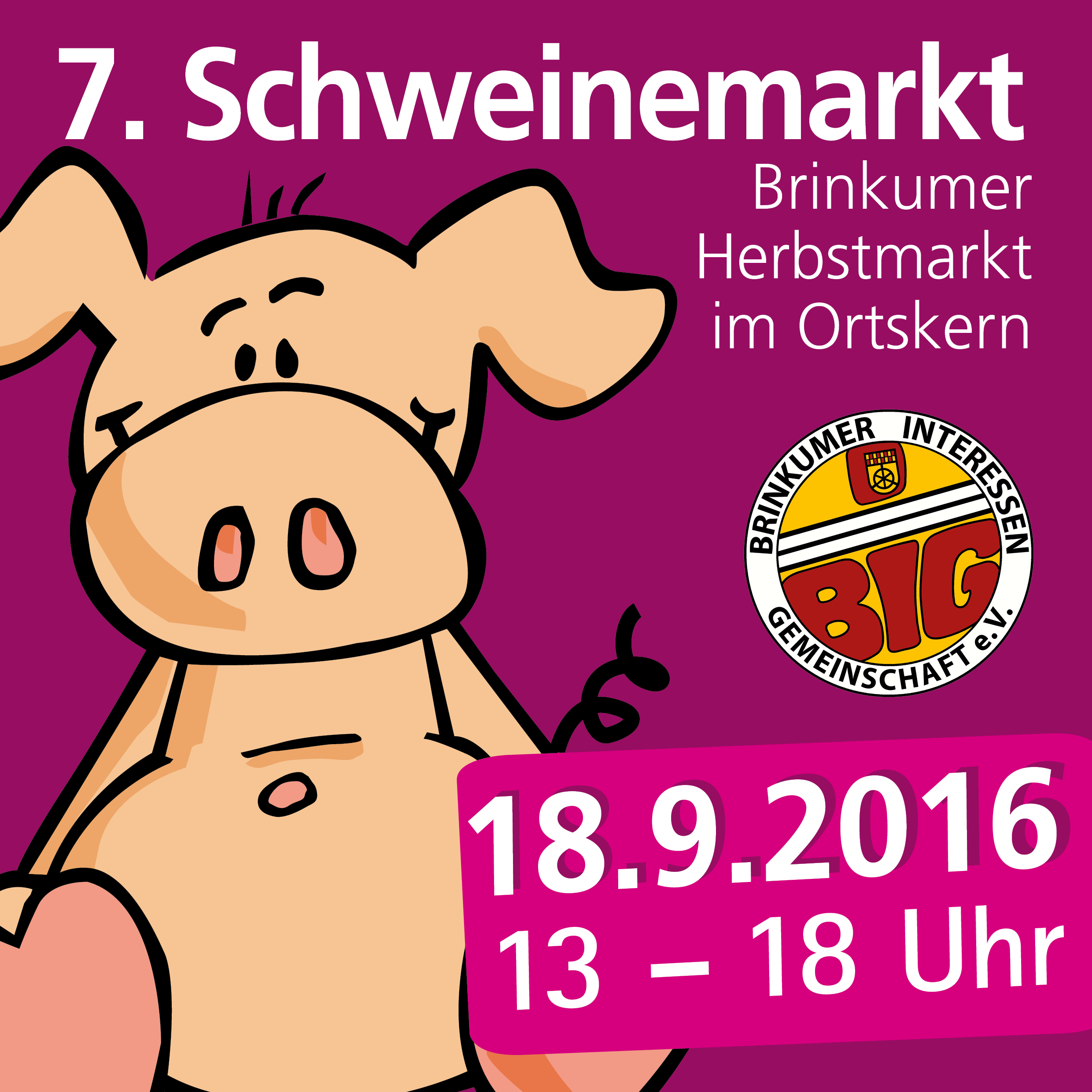 Mitfeiern beim Schweinemarkt!